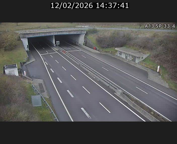 Webcam trafic sur A13 à hauteur d'Altwies en direction de Mondorf-les-bains et en provenance de l'Allemagne