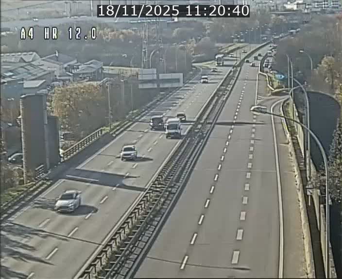 Traffic live webcam Luxembourg Jonction Foetz - A4 - BK 12.0 - direction Esch sur Alzette