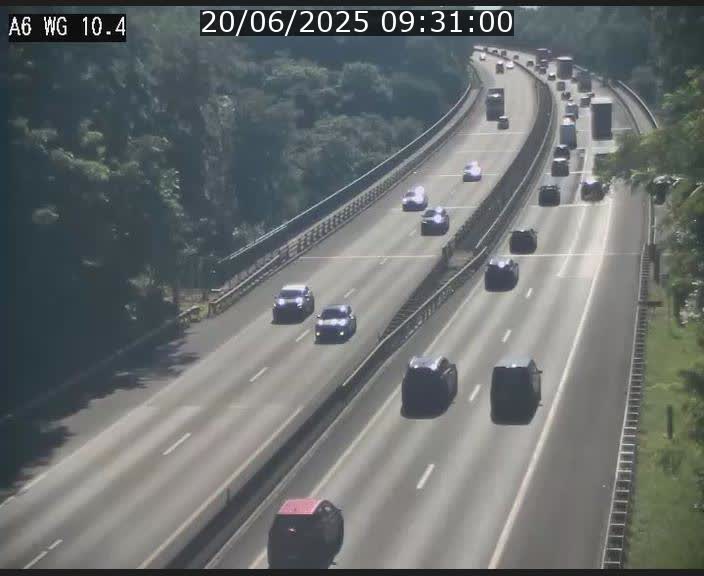Traffic live webcam Luxembourg Mamer - A6 - BK 10.4 - direction Luxembourg/France/Allemagne