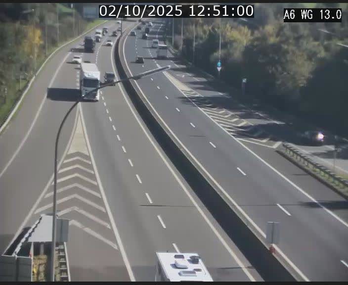 Traffic live webcam Luxembourg Mamer - A6 - BK 13 - direction Luxembourg/France/Allemagne