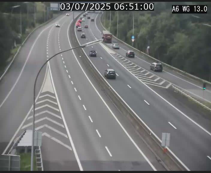 Traffic live webcam Luxembourg Mamer - A6 - BK 13 - direction Luxembourg/France/Allemagne