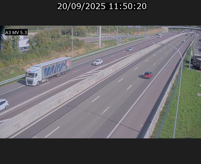 Webcam à l'Aire de Berchem au Luxembourg sur l'A3. Vue orientée vers la France