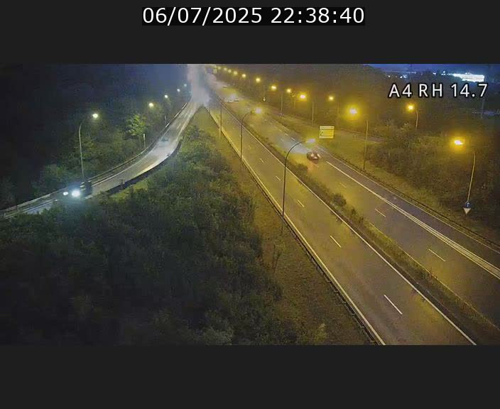 Traffic live webcam Luxembourg Jonction Lankelz - A4 - BK 14.7 - direction Luxembourg