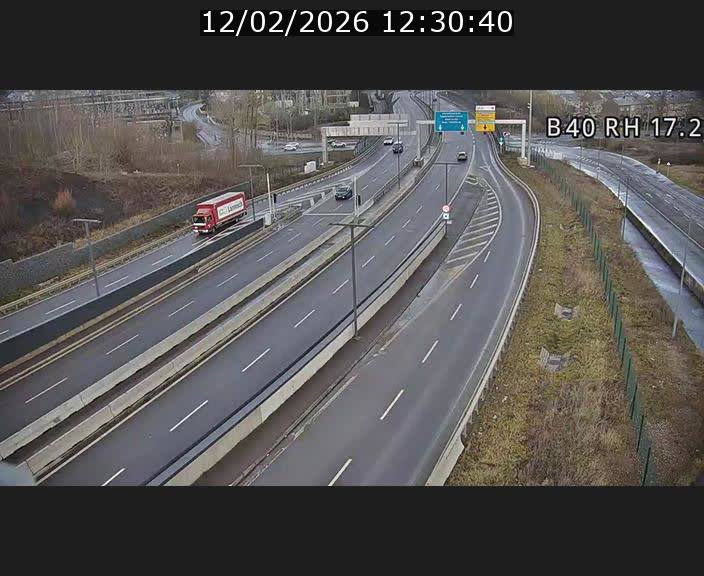 Webcam sur le contournement d'Esch Belval à hauteur de la sortie Université de Luxembourg. Vue orientée vers Luxembourg