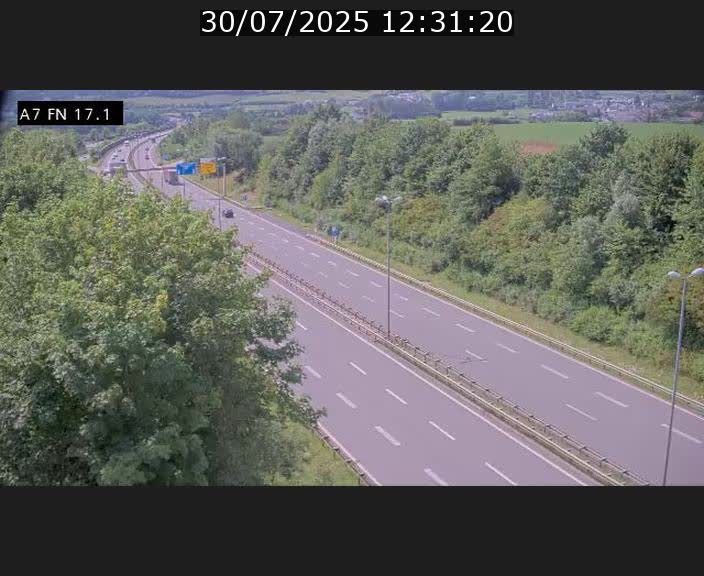 Caméra trafic Luxembourg - A7, Merscherbierg direction Mersch