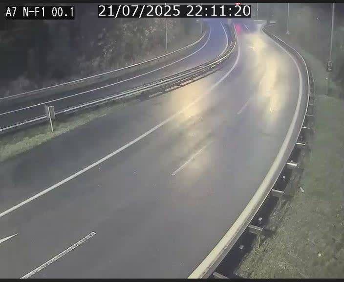 Webcam autoroute Luxembourg A7 située dans la sortie 1 Waldhof, vers la N11, avant le Tunnel Stafelter