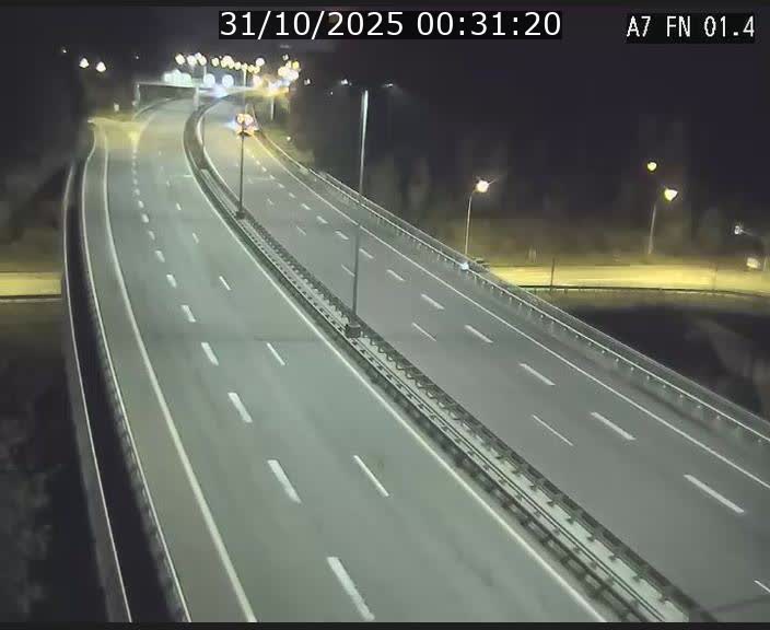 Caméra autoroute Luxembourg A7 - Tunnel Stafelter - direction Echangeur Grünewald
