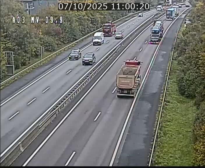Webcam Autoroute à la Croix de Bettembourg - A3 - BK 9.9 - direction Luxembourg-Ville