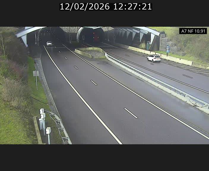Caméra trafic Luxembourg - A7, Tunnel Gousselerbierg, entrée sud, direction Mersch