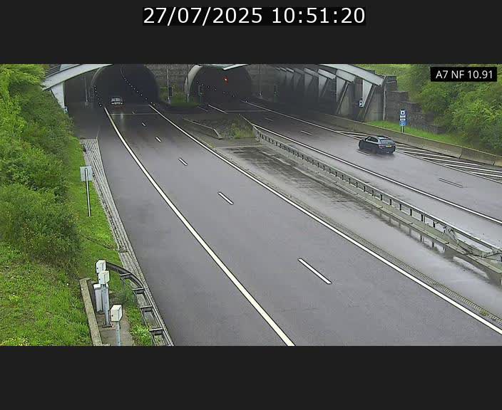 Caméra trafic Luxembourg - A7, Tunnel Gousselerbierg, entrée sud, direction Mersch