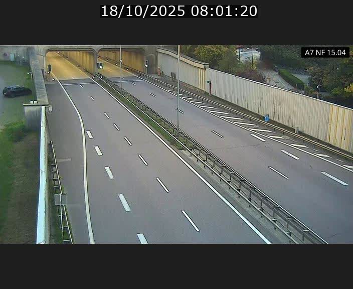Caméra trafic Luxembourg - A7, Tunnel Mersch, entrée sud, direction Ettelbruck