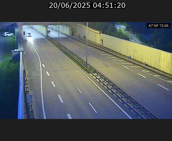 Caméra trafic Luxembourg - A7, Tunnel Mersch, entrée sud, direction Ettelbruck