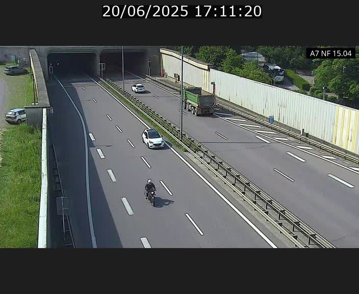 Caméra trafic Luxembourg - A7, Tunnel Mersch, entrée sud, direction Ettelbruck