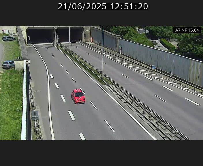 Caméra trafic Luxembourg - A7, Tunnel Mersch, entrée sud, direction Ettelbruck