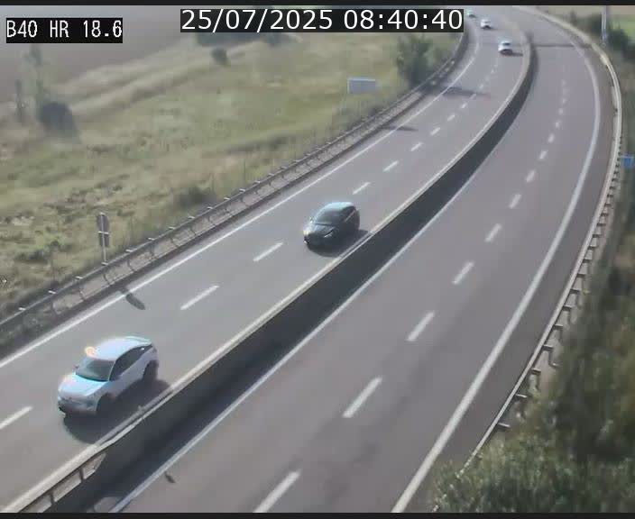 Webcam sur la route de liaison entre Micheville et Esch-Belval à la frontière entre le Luxembourg et la France. Vue orientée vers la Lorraine.