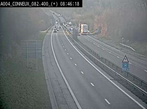 Webcam à hauteur de Conneux sur l'E411 en direction du sud de la Belgique