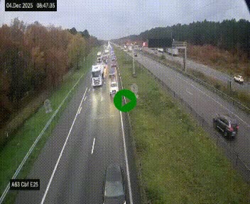 Webcam autoroute A63 en périphérie de Bordeaux au sud-est de la ville, en provenance du bassin d'Arcachon. Vue orientée vers Bordeaux