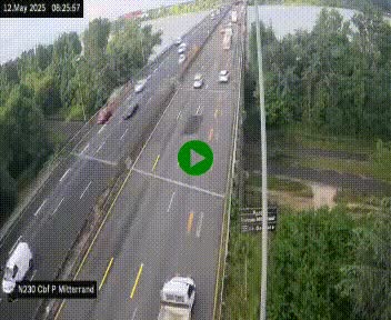 Webcam sur le périphérique de Bordeaux à l'est de la ville. Caméra située sur le Pont Mitterand sur la N230
