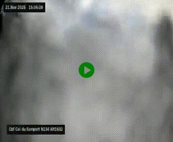 Webcam au col du Somport, côté français, sur la N134, dans les Pyrénées, en direction de l'Espagne, à 1632 mètres d'altitude