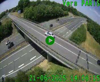 Clone of Caméra routière sur l'autoroute A20 au nord de Limoges, à la jonction avec la N520. Vue orientée vers Paris