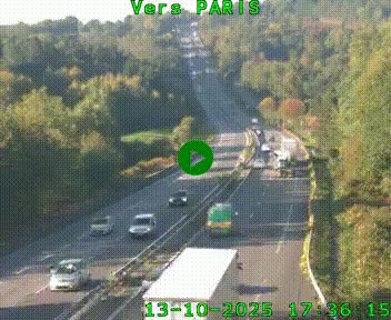 Caméra routière sur l'autoroute A20 à Bessines-sur-Gartempe. Vue orientée vers Paris