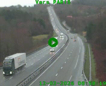 Caméra routière sur l'autoroute A20 à Bessines-sur-Gartempe. Vue orientée vers Paris