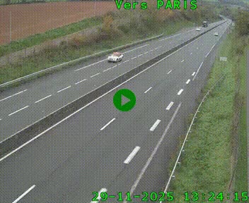 Caméra routière sur l'autoroute A20 à Saint-Hilaire-Bonneval, au sud de Limoges. Vue orientée vers Paris
