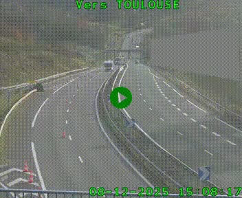 Caméra routière sur l'autoroute A20 à Noailles, en périphérie de Brive-la-Gaillarde. Vue orientée vers Toulouse