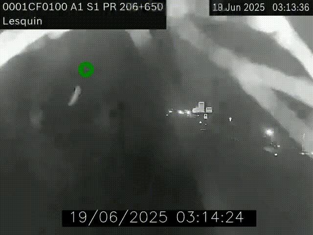 Webcam autoroute A1 à hauteur de Lesquin. Vue orientée vers Lille
