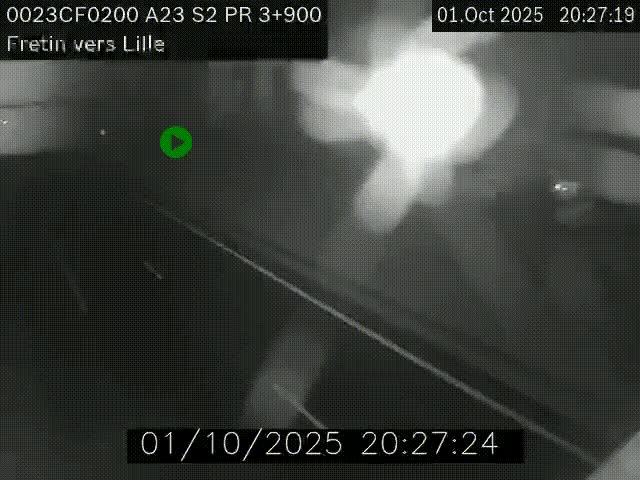 Webcam autoroute A23 à hauteur de Fretin. Vue orientée vers Lille