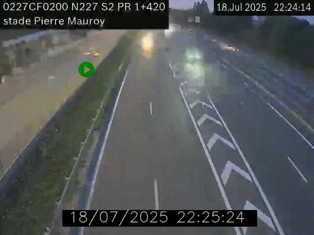 Webcam à hauteur du Stade Pierre Mauroy à Villeneuve d'Ascq sur la N227. Vue orientée vers Mons-en-Baroeul