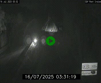 Webcam sur la N165 après le Pont de l'Iroise, à l'entrée de Brest