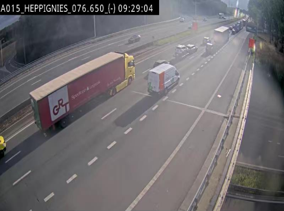 Webcam autoroute Belgique - Heppignies - E42 direction Namur - BK 76.4
