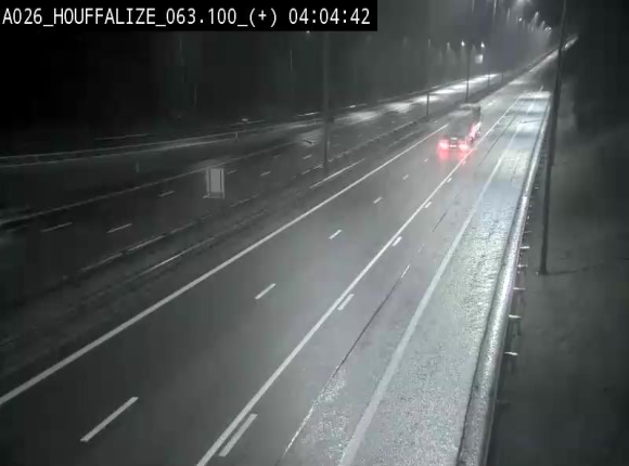 Webcam autoroute des Ardennes (E25/A26) à hauteur d'Houffalize. Vue orientée vers Baraque de Fraiture