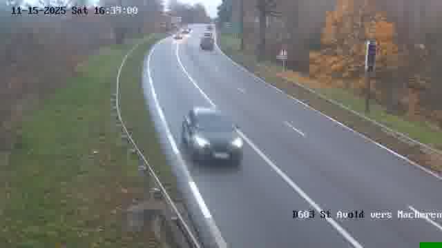 Webcam sur la D603 située à proximité de Saint-Avold. Vue orientée vers Macheren.