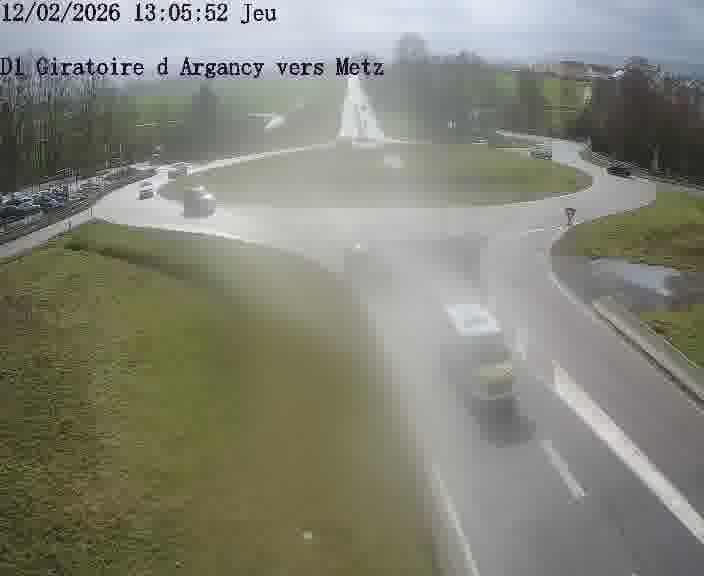 Webcam installée le long de D1 (France) à Argancy, pointée vers Metz, utile pour suivre précisément les conditions de trafic.