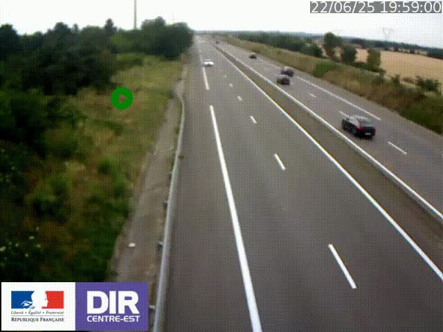 Webcam sur le contournement de Valence, sur la Nationale 7, à la jonction avec la N532, caméra orientée vers Grenoble