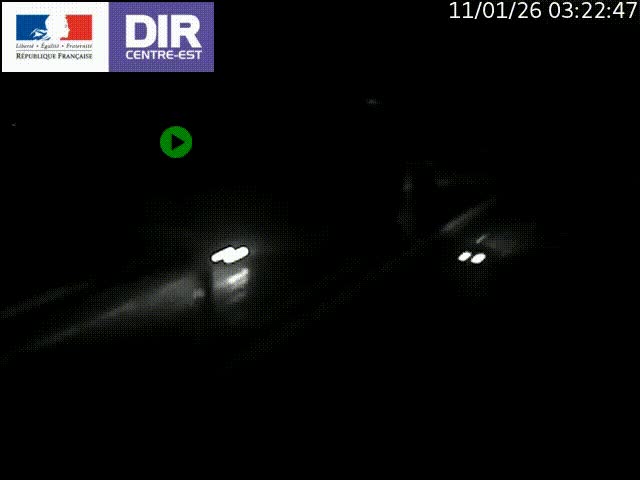 Caméra de circulation routière sur le boulevard périphérique Laurent Bonnevay de Lyon (D383) à hauteur de Bron, avant la jonction avec l'A43. Vue orientée vers l'échangeur