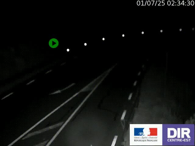 Webcam sur le col Pin Bouchain, vue orientée vers Roanne, en provenance de Lyon sur la nationale 7 (N7)