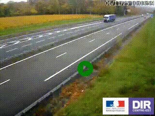 Webcam autoroute sur l'A77 à hauteur de Pouilly-sur-Loire en direction de Nevers