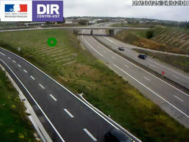 Webcam sur le contournement de Valence, sur la Nationale 7, caméra orientée vers Lyon