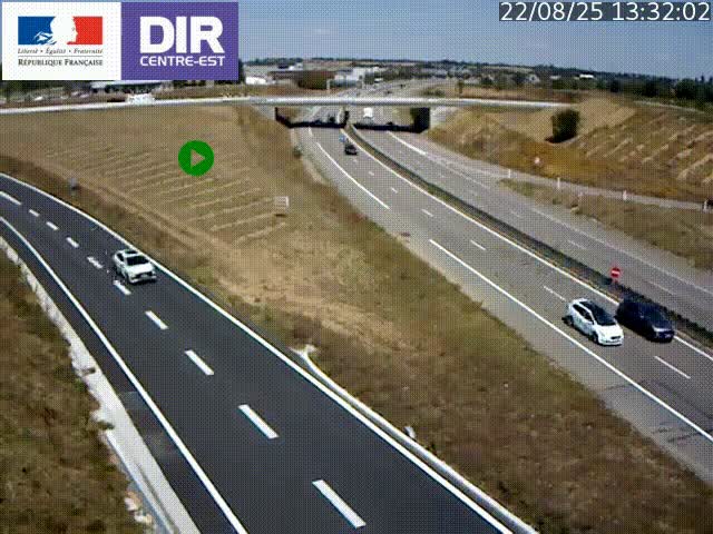 Webcam sur le contournement de Valence, sur la Nationale 7, caméra orientée vers Lyon