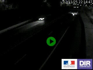 Caméra autoroutière sur l'A47 à hauteur de Givors, a proximité de Lyon. La webcam est orientée vers Lyon