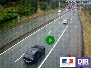 Caméra autoroutière sur l'A47 à hauteur de Givors, a proximité de Lyon. La webcam est orientée vers Lyon