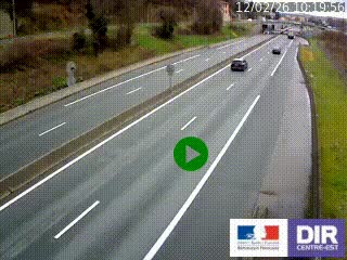 Caméra autoroutière sur l'A47 à hauteur de Givors, a proximité de Lyon. La webcam est orientée vers Lyon