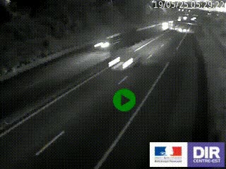 Caméra autoroutière sur l'A47 à hauteur de Givors, a proximité de Lyon. La webcam est orientée vers Lyon