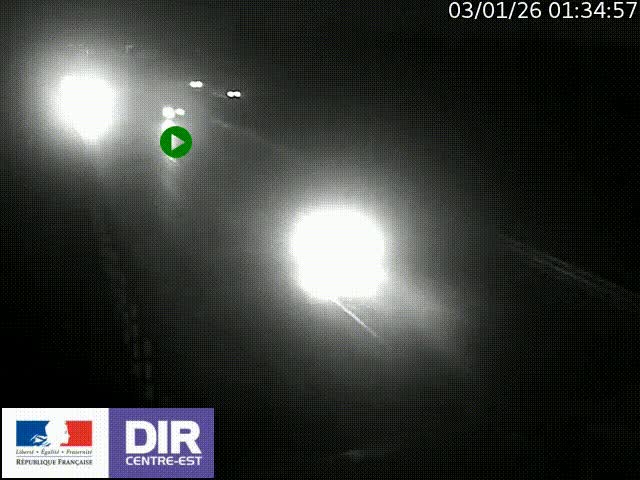Caméra trafic à la jonction entre l'A46 (Rocade-est de Lyon) et l'A42 à hauteur de Vault-en-Velin en direction de Marseille