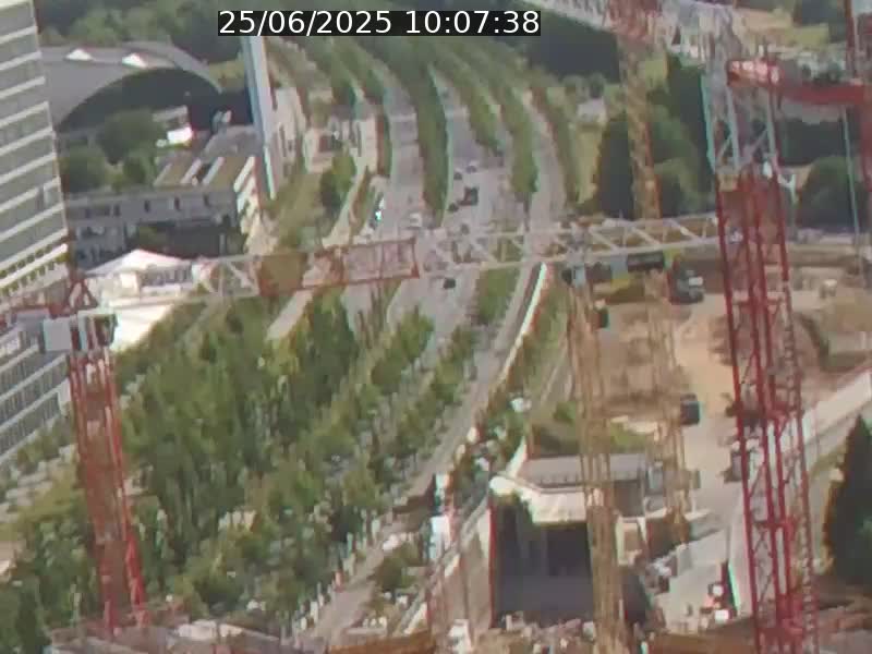 Webcam sur l'avenue John Fitzgerald Kennedy (N51) avec vue orientée vers le Findel