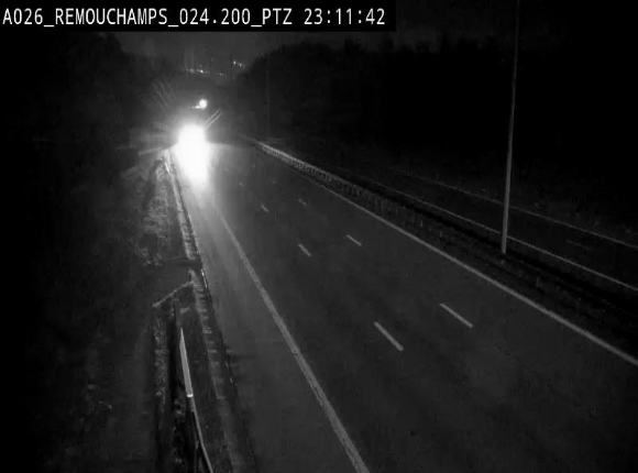 Webcam E25/A26 à Aywalle, à hauteur de Spa. Vue orientée vers Liège