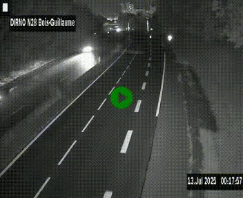 Webcam routière à hauteur de Bois-Guillaume en périphérie de Rouen. Vue orientée vers Rouen
